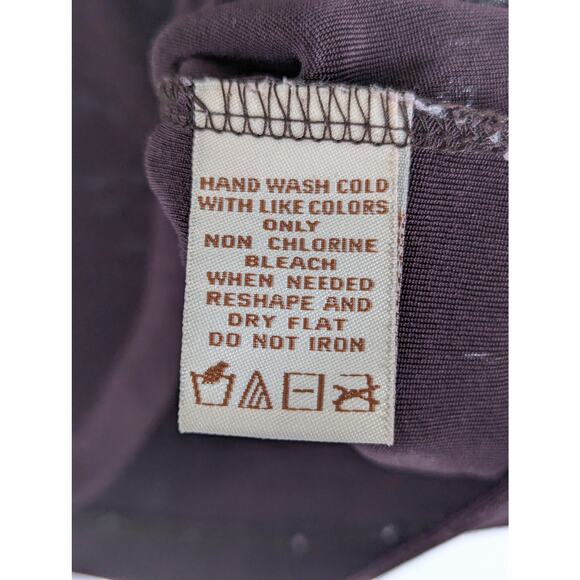 c.l.o.t.h.e.s Brown wmns Top Sz L fabric slinky Acetate/Span Travel Fabric EUC - Picture 4 of 7